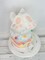 Set of 2 Furry Bunny Bottoms in Cake - 9.5" Styrofoam - White & Pastel Easter Decor - Foam Easter Wreath Attachments - MT26007
